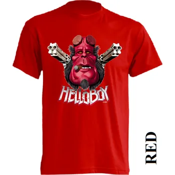 Chlapecké tričko detske-levne-bavlnene-tricko-potisk-Hellboy Barva: Red - červená, velikost: 164