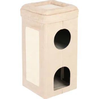 Skládací škrabací věž Soft’n Scratchy - béžová / bílá