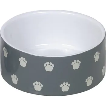 Miska pro psa Nobby keramická miska PATA šedá 15,0 x 6,0 cm / 0,55 l
