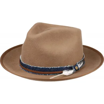 Klobouk Klobouk Fedora Woolfelt Stetson Jean Stripe - XL (61 cm)