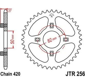 Auto-moto Jt sprockets JTR 256-40 Honda