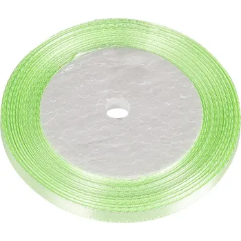 Stuha Stuha saténová světle zelená 6 mm/ 22,5m