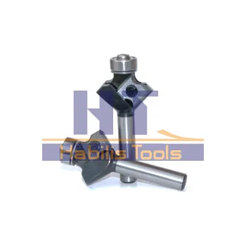 Fréza Úhlová stopková fréza 45°/R3 S8 s ložiskem