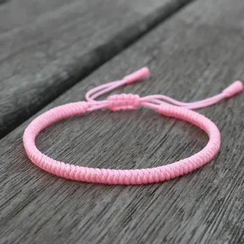 Náramek Tibetský náramek pro štěstí - růžový - MN1903