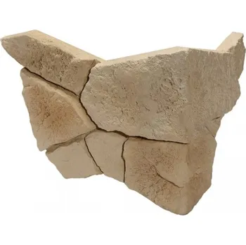 Obklad Stegu Sádrový obklad, ROH, ZE SÁDRY, NANGA 1, světle hnědá, 160 - 270 x 220 mm, tloušťka 12-30 mm, 0.24 m2