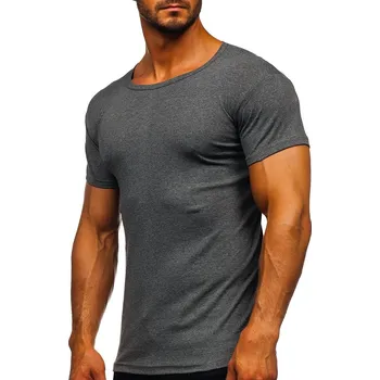 Pánské tričko Grafitové pánské tričko bez potisku Bolf NB003 - XL