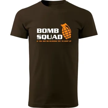 Pánské tričko Tričko BOMB SQUAD - hnědá