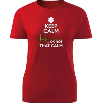 Dámské tričko Dámské tričko EMT KEEP CALM - červená