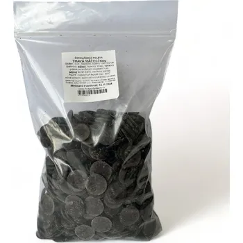 Čokoláda Tmavá máčecí poleva v peckách Hmotnost: 0,5 kg