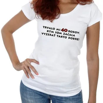 Dámská móda Tričko k 40-tce pro ženu SK - velikost L