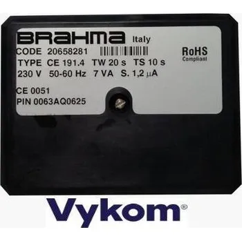Příslušenství ke kotli Řídící a zapalovací automatika Brahma CE 191.4, Tw 20s, Ts 10s