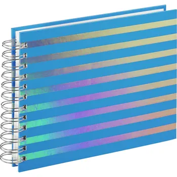 Fotoalbum Hama album klasické spirálové FLASHY 24x17 cm, 50 stran, modrá, bílé listy