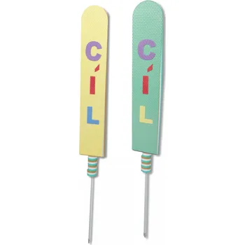 podložka na cvičení VYLEN Cíl- cedule zeleno-bílo-žlutá nápis:MIX