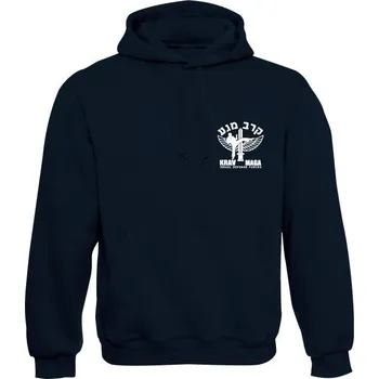Pánská mikina Mikina s kapucí IDF Krav Maga - SIMPLE - námořní modrá