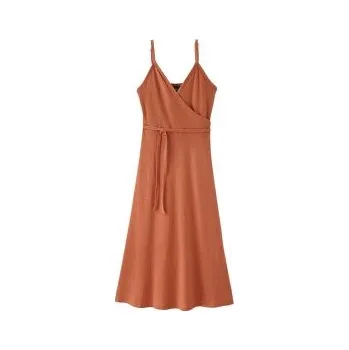 Dámské šaty Patagonia Wear With All Dress Women Longplains: Sienna Clay hnědá S