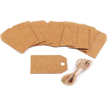 Galanterie Visačka / jmenovka s jutovým provázkem srdce, kolečko