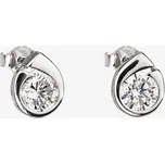 Stříbrné náušnice Wispy s kubickou zirkonií Preciosa