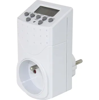 Elektrická zásuvka Spínací zásuvka s časovačem, digitální, bílá, 1 ks 770703