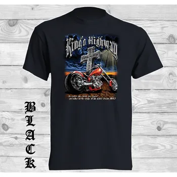 Chlapecké tričko chopper-detske-levne-bavlnene-tricko-potisk-motorka-král-silnic Barva: Black -černá, velikost: 140