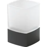 LOUNGE sklenka na postavení, černá mat/mléčné sklo