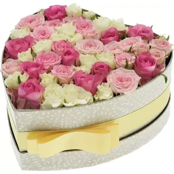 Dárková krabička Krabička květin LOVELY LETICIE šampaň 19x9cm