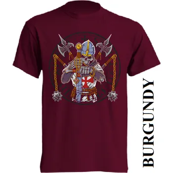 detske-levne-bavlnene-tricko-potisk-rytir-templar Barva: Burgundy - vínová, velikost: 164