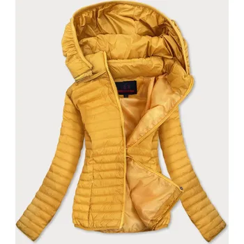 Tenká žlutá dámská prošívaná bunda (B11-1) odstíny žluté S (36)