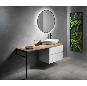 Deska pod umyvadlo Sapho WOODY deska 1800x28x500mm, masiv přírodní dub