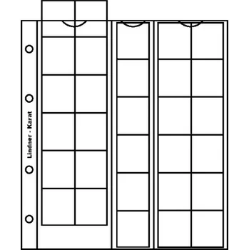 Obal pro sběratelský předmět Lindner KARAT 30 polí do 30 mm Barva mezilistů: červená
