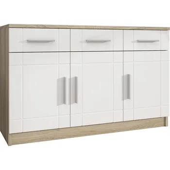 Komoda Komoda Paris 3F3S | 103,4 cm | sonoma/bílá MDF