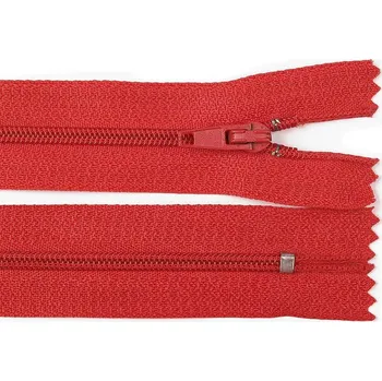 Zip Spirálový zip šíře 3 mm délka 20 cm - 162 červená světlá