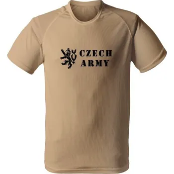 Pánské tričko Funkční tričko Czech Army Lion - písková
