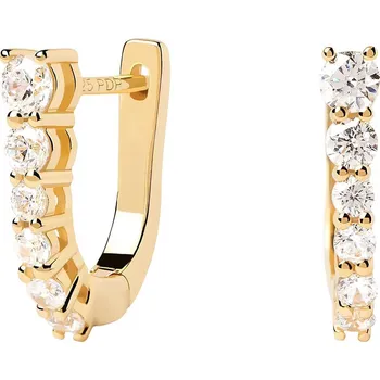 Náušnice PDPAOLA Elegantní pozlacené náušnice se zirkony RISE Gold AR01-804-U + 2 měsíce na vrácení zboží