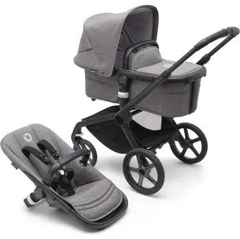 Kočárek Bugaboo Fox 5 komplet BLACK/GREY MELANGE
