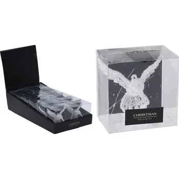 Vánoční dekorace Koopman International b.v. Závěsná ozdoba ptáček bílý 454097