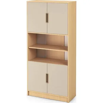 Dětská skříň Vysoká skříň s dvířky- Typ C OPTIMA- Béžová