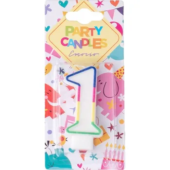 Svíčka Emocio Dortová svíčka s číslem 1 14 gram