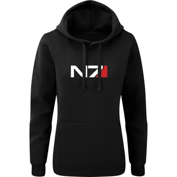 Dámská mikina Dámská mikina s kapucí N7 - černá