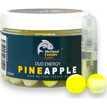 Boilies Plovoucí Boilies Method Feeder Fans Duo Energy 12 mm 100 ml + Sprej Esence 2 ml Varianta: Pop Up Duo Energy Ananas 12 mm 100 ml + Sprej Esence 2 ml