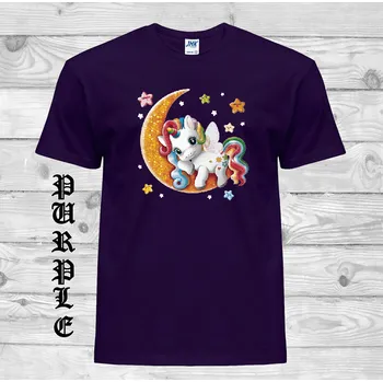 detske-levne-bavlnene-tricko-potisk-jednorozec-mesic Barva: Purple - purpurová, velikost: 116