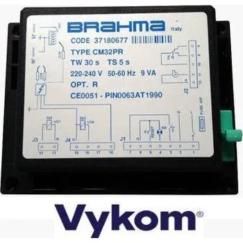 Příslušenství ke kotli Řídící a zapalovací automatika Brahma CM 32 PR, Tw 30s, Ts 5s, Robur(679)
