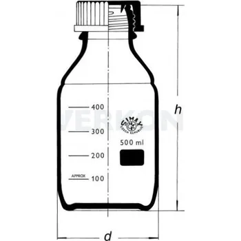 Láhev Uzávěr šroubovací, GL 45, červený (bez těsnění), k produktu: Láhev reagenční s červeným uzávěrem, SIMAX
