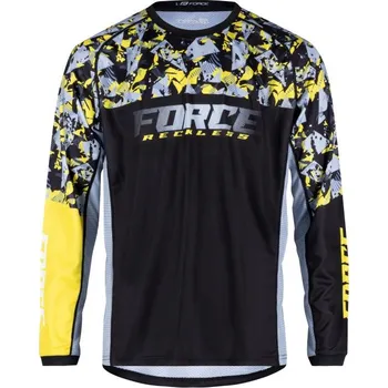 Cyklistika Force RECKLESS černo-žluto-šedý L + DÁREK