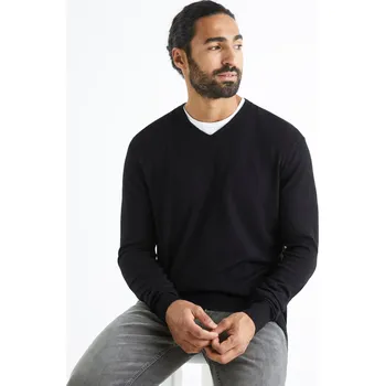 Pánské oblečení Celio Hladký svetr Befisrtv - Pánské Celio černá 1813467