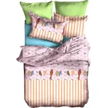 Francouzské povlečení z mikrovlákna CHUCK oranžové Rozměr povlečení: 2 ks 80 x 80 cm | 200 x 220 cm, 200x220 + 2 polštáře 70x90 cm