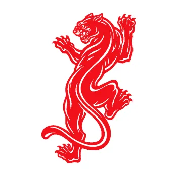 Polep vozidla SAMOLEPKA Panter 003 levá black panther (10 - červená) NA AUTO, NÁLEPKA, FÓLIE, POLEP, TUNING, VLASTNÍ TEXT, TISK, AUTOSAMOLEPKY.cz, POLEPY, OBRÁZEK, LOGO, SAMOLEPKY