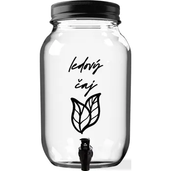 Sklenice Úklid pro klid Sklenice s kohoutkem na ledový čaj 3,5 l Typ písma: Psací
