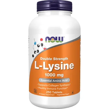 Přírodní produkt NOW Foods L-Lysine Double Strength 1000 mg 250 tablet