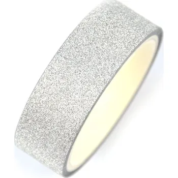 Lepicí páska Lepicí páska, glitrová stříbrná, 15 mm x 3 m