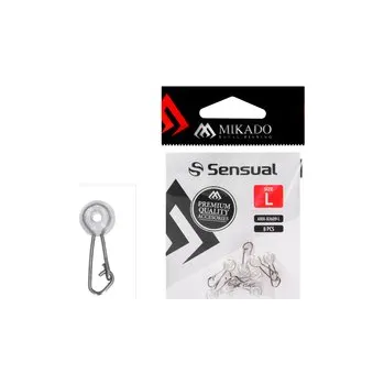 Mikado Závěska karabina s korálkem A3609 8ks, velikost M